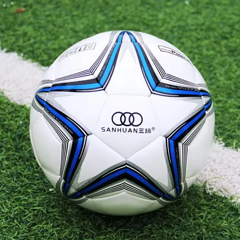 새로운 PU 소재 내마모성과 시원함을 겸비한 유럽컵 No. 축구 챔피언스 리그 월드컵 접착식 PVC4 축구공 5개