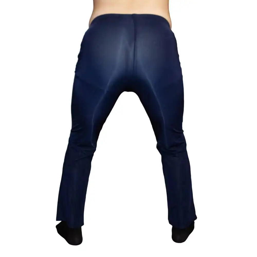 

90cm Length Ultra Thin See Through Men's Tight Fitness Running Sweatpants Leggings Plus Size Training Sweat Trousers