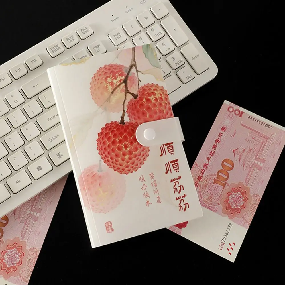 Lychee 100 Envelopes Money Saving Challenge Save Money PP Money Collection Book Portable Large Capacity Savings Binder Lovers