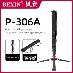 BEXIN P306A Professional Aluminum alloy Portable Travel Monopod Bracket Can Stand for Digital DSLR Camera