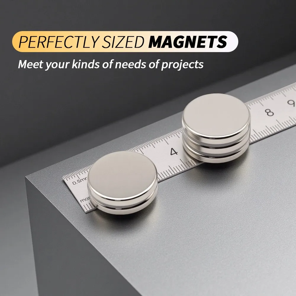 25x4mm Round Neodymium Disc Magnets Small Strong N35 NdFeB Magnets for Fridge DIY Craft Office & Tool Storage