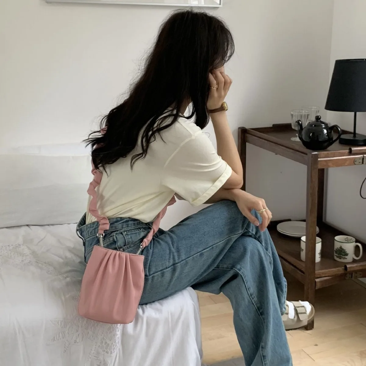 Mini bolsos cruzados con diseño plegable para mujer 2024 Y2K, bolsos y monederos de moda coreana de diseñador de lujo, bolso de hombro para mujer