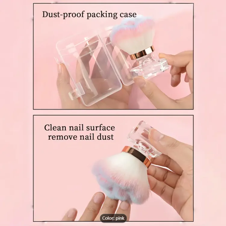 Capelli morbidi Pennello diamantato a forma di rosa Pulizia Spazzole antipolvere Strumento per manicure Pennello per fard in polvere per nail art Pennello per trucco