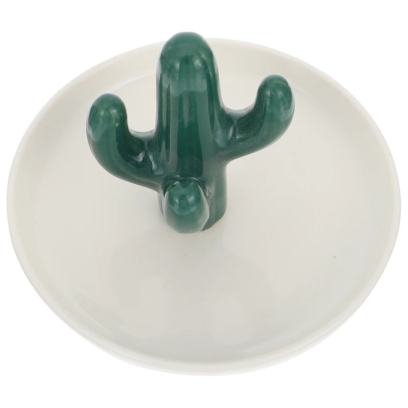 

1Pcs Ceramic Cactus Jewelry Plate Durable Colorful Creative Design Ring Earring Bracelet Storage Tray for Wedding Gift Decor