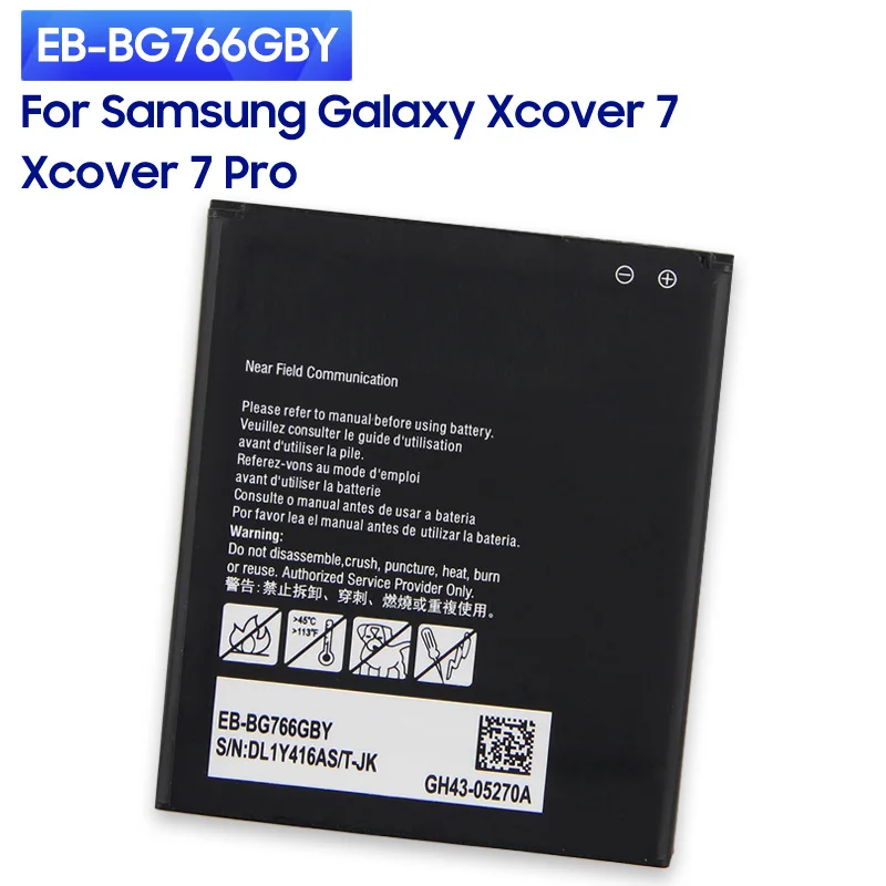 

Новая сменная батарея EB-BG766GBY для Samsung Galaxy Xcover 7 Xcover 7 Pro, аккумуляторы для телефонов с NFC 4350 мАч