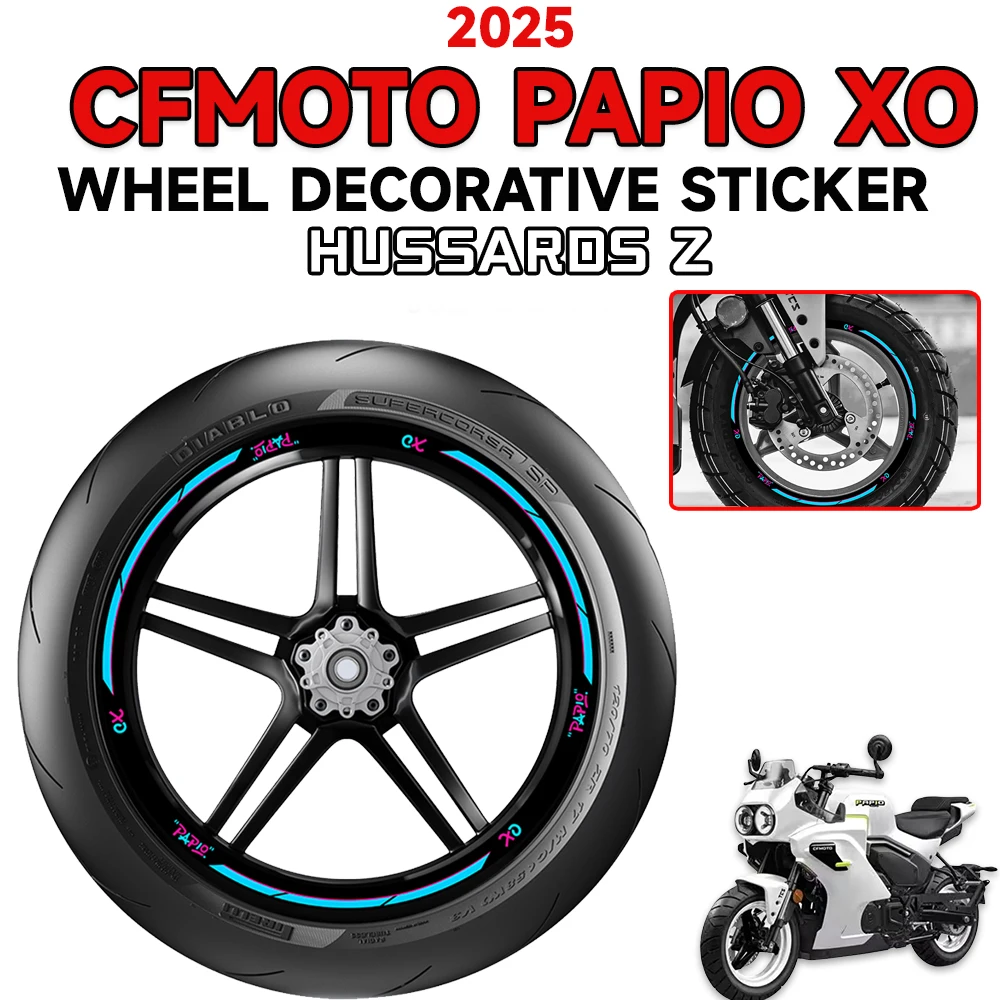 

Reflective Sport Motorcycle Accessories Wheel Hub Sticker Decals Accessories For CFMOTO CF MOTO Papio XO SS 125 XO-1 2025 2026