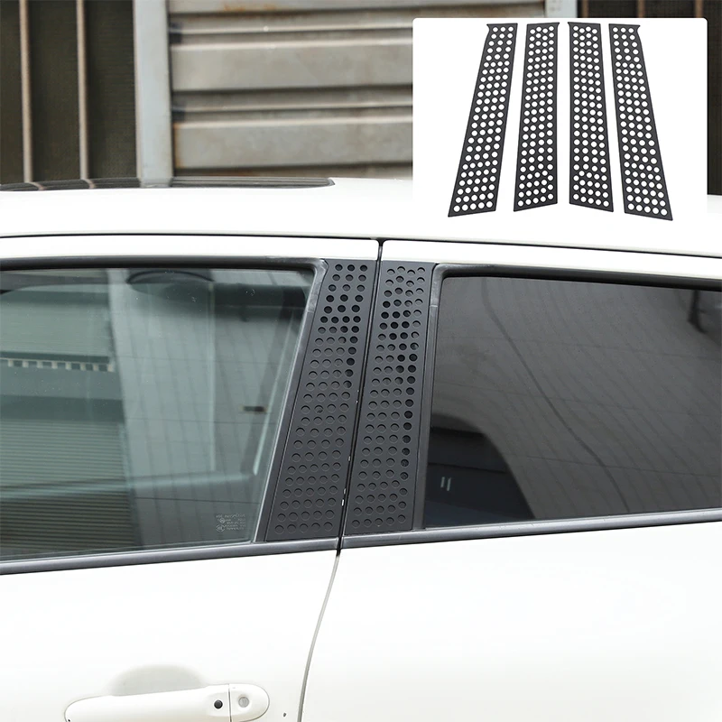 

Aluminum Alloy Black For Nissan juke For Infiniti ESQ 2011-2019 Car mid-pillar honeycomb decorative panel sticker accessories