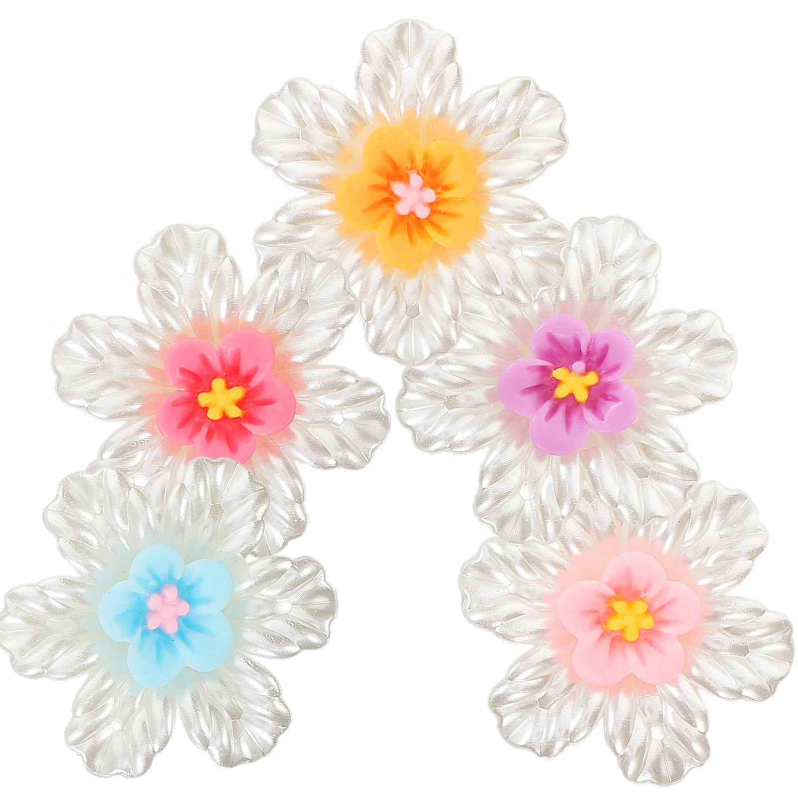 

5Pcs Car Dashboard Decorations Resin Flower Ornaments Easy to Install Miniature Flower Car Accessories Elegant Design
