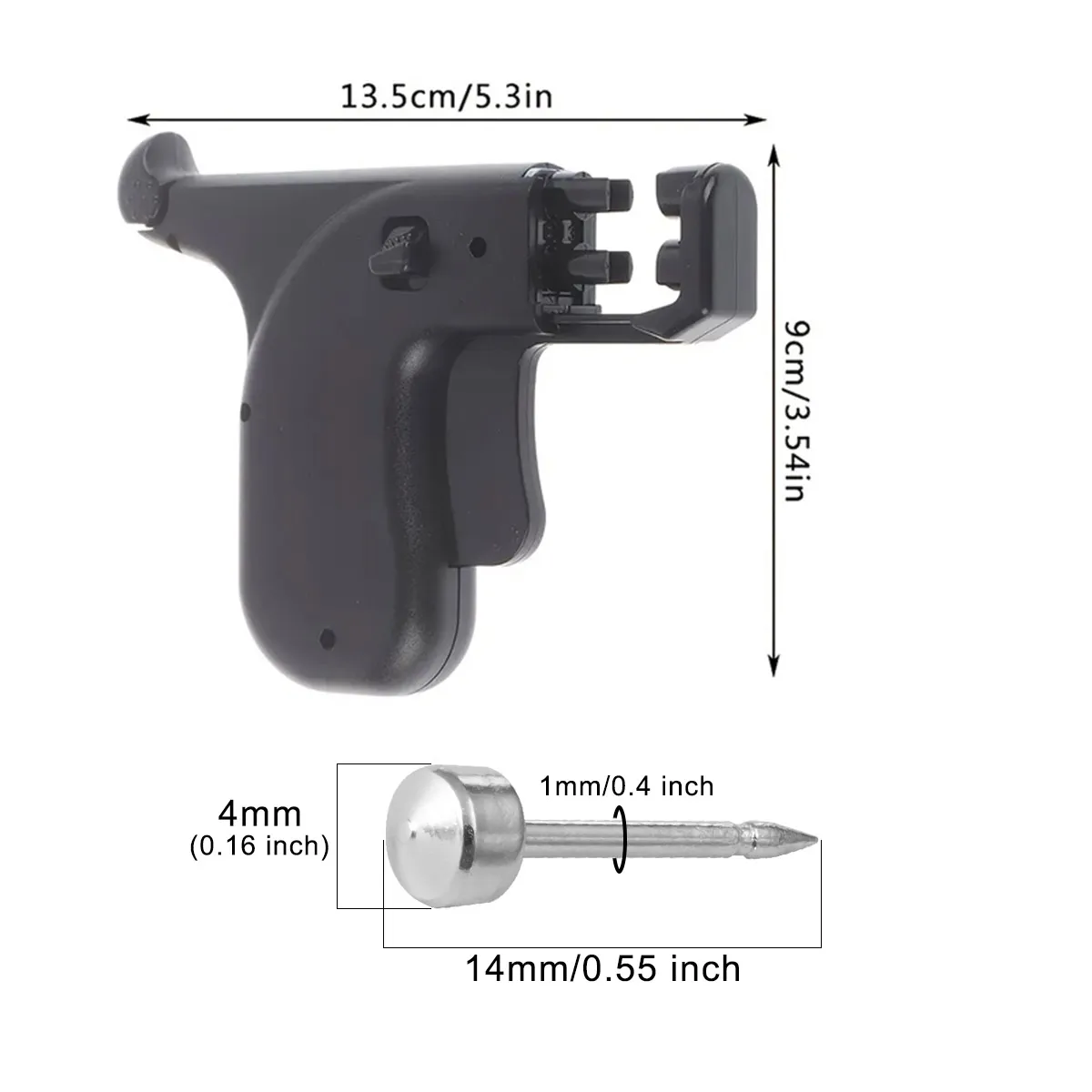 1pc Ear Piercing Gun Tool Acrylic Ear Piercing Gun for 4mm Top Stud Earring Piercing Tool