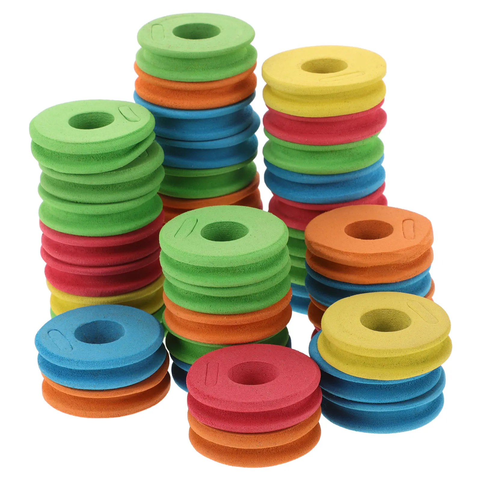 

100pcs Fishing Line Spool Bobbin EVA Foam Winder Reels Multicolor 4cm Diameter Storage Tool for Hooks Gear Tackle Holder