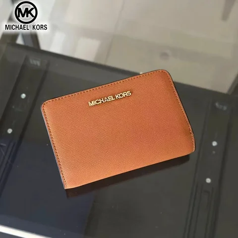 Michael Kors 2026 New Women's Luxury, Men's and Women's MK Casual High-End Wallet, Folding Card Holder, Multi-Functional Coin Pu