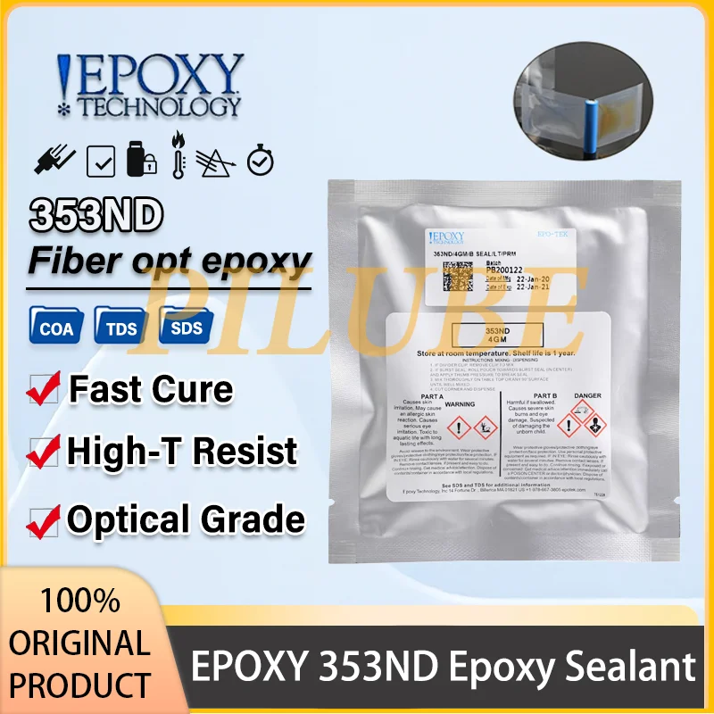 EPOXY 353ND Epoxy Sealant 4g High Temperature Optical Grade Fast Cure Compound for Fiber Optic and Electronic Sensor Bonding