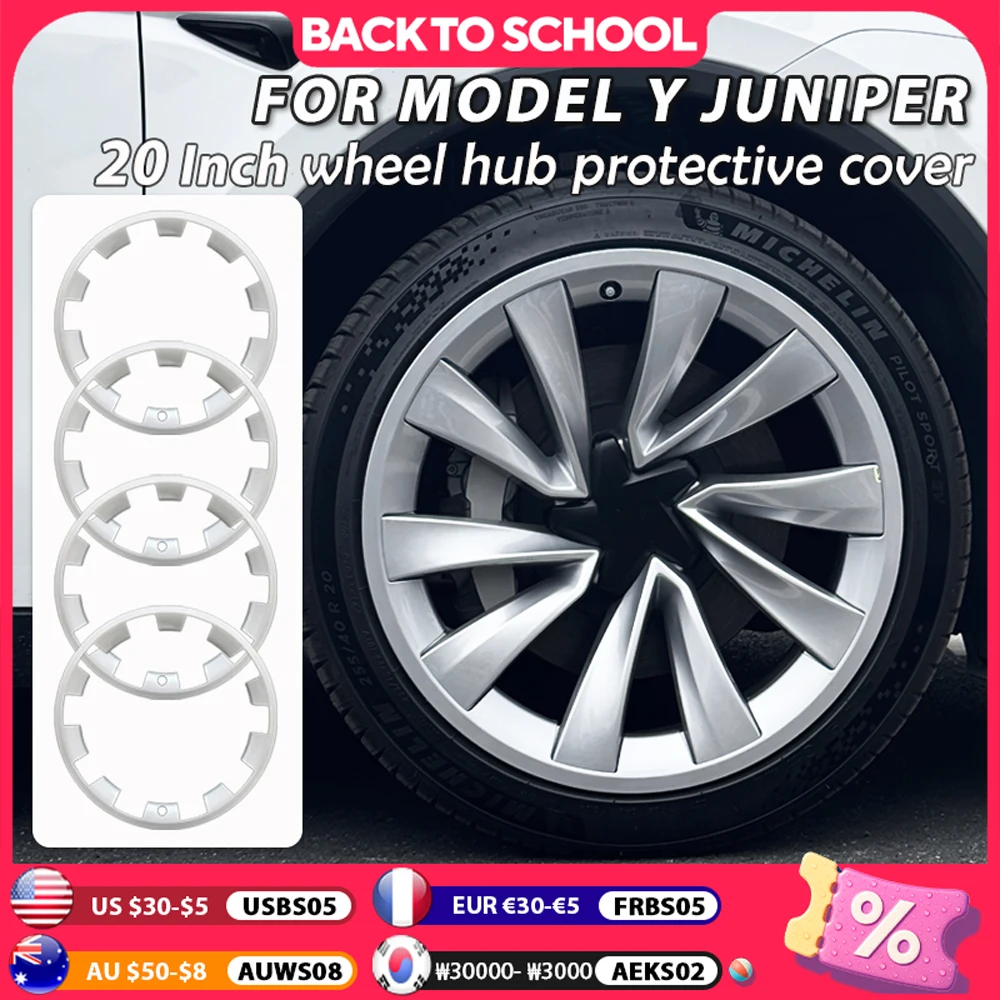 

For Tesla Model Y Juniper 2025 20 Inch Rim Wheel Hub Protection Patch Protectors Wheel Guard Cover Accessorie Auto Exterior ABS