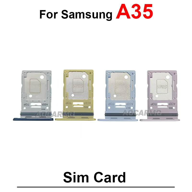 For Samsung Galaxy A15 5G A25 A35 A55 Sim Card Sim Tray Micro SD Card Holder Socket Slot Replacement Parts