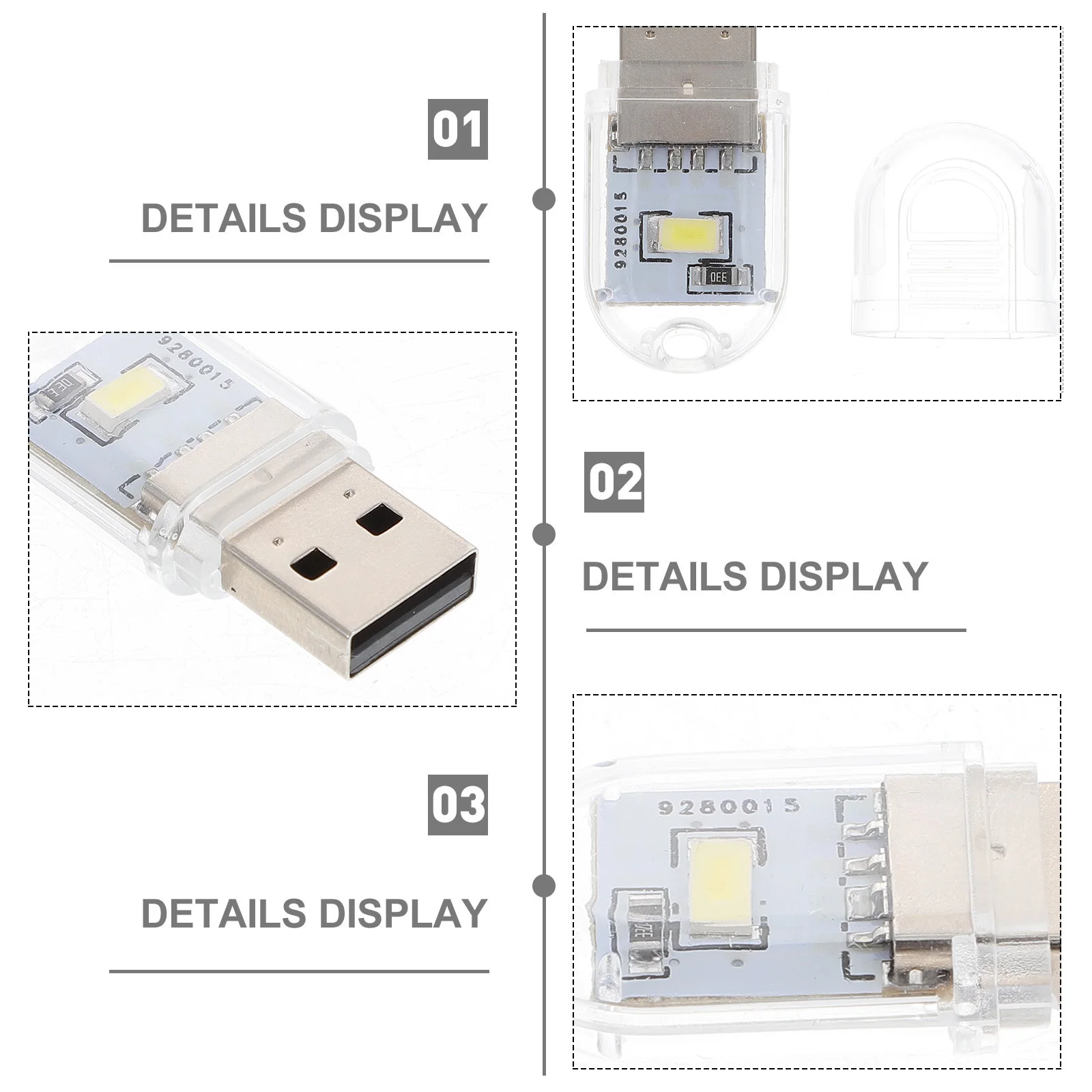 

8pcs Usb Light Mini Portable Night Lamp Car Interior Illumination Lamp Ambient Lighting For Indoor Vehicle Laptop Use