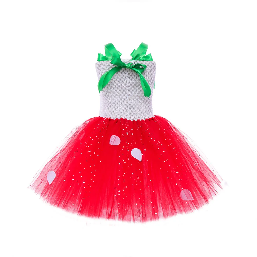 Niedliches Baby-Ballett-Tutu, Erdbeer-Spitzen-Prinzessinnenkleid, Kinder-Geburtstagskostüm, Rollenspiel-Wassermelonen-Weihnachtskleid, Geschenk – Detail 34