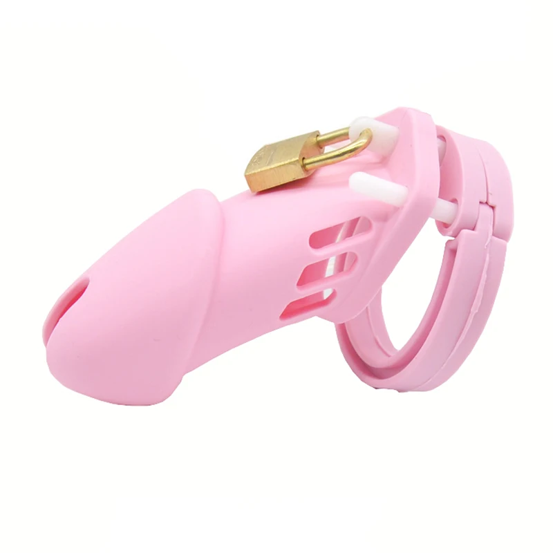 Pink Chastity Cage 2026 Soft Cock Cage, Male Chastity Penis Cage Silicone Lock BDSM Cockrings Sex Adult Toy 18+ Chastaty Toy Men