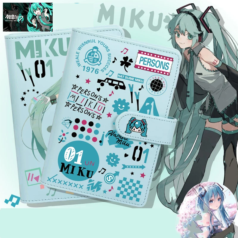 Hatsune Miku Anime Kawaii Notebook Cute Student Hand Account Sticker messaggio libro diario per bambini libro di Paintbook Message Book Toy