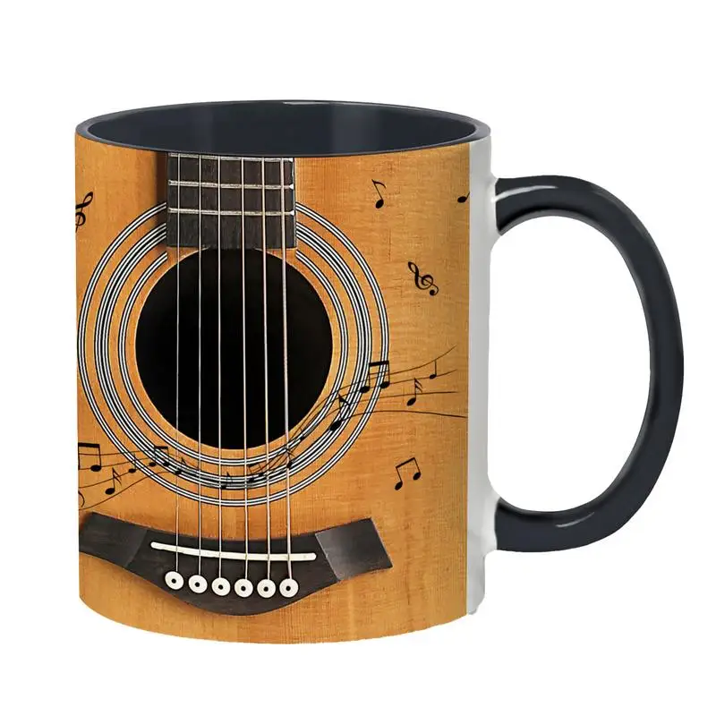 Guitar Novelty Mug 350ml Ceramic Guitar Chord Coffee Cup Musical Instruments Coffee Cup For Home Workplace Store And Hotel