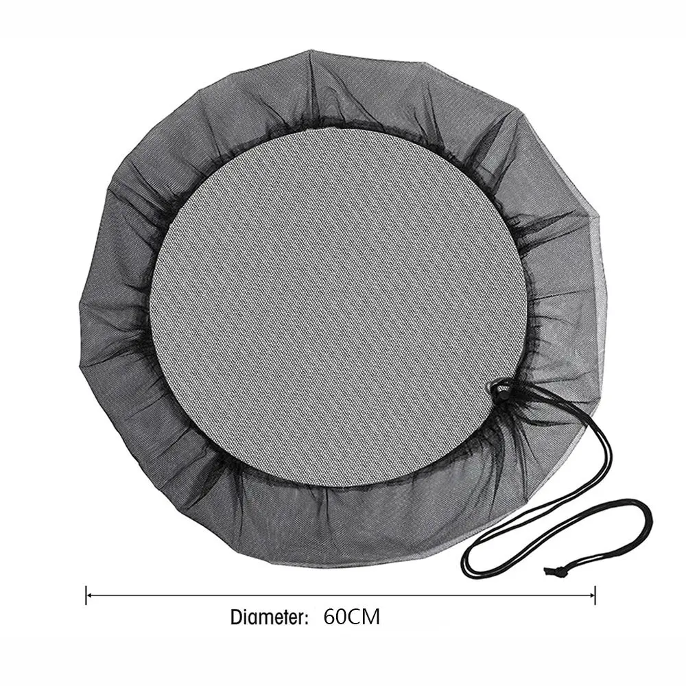 Water Tank Protector Outdoors Rainwater Filtration With Drawcord Catchment Net Protective Cover Filter Screen Rain Barrel Cover