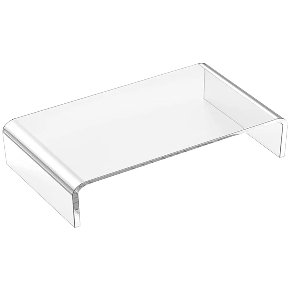 Supporto per monitor in acrilico Riser trasparente per computer portatile Organizzatore da tavolo Design ergonomico Uso per studio domestico per ufficio