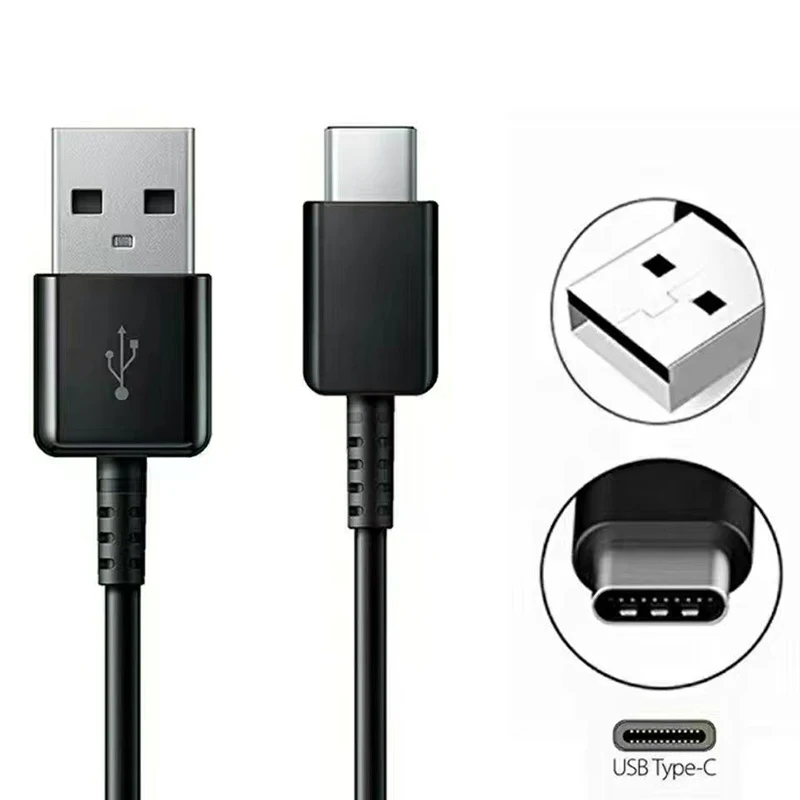 Samsung A17 A07 USB Type C Cable Fast Charging Wire Line For Galaxy S25 S24 S21 S20 FE Ultra S10 S9 S8 Plus A25 A26 A54 F17 F16