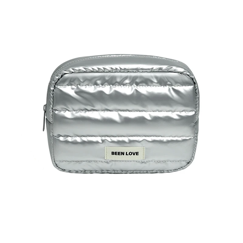 Ladies' Cosmetic Bags New Solid Color Glossy Surface Portable Storage Bags Waterproof Large Capacity High Quality Makeup Bags