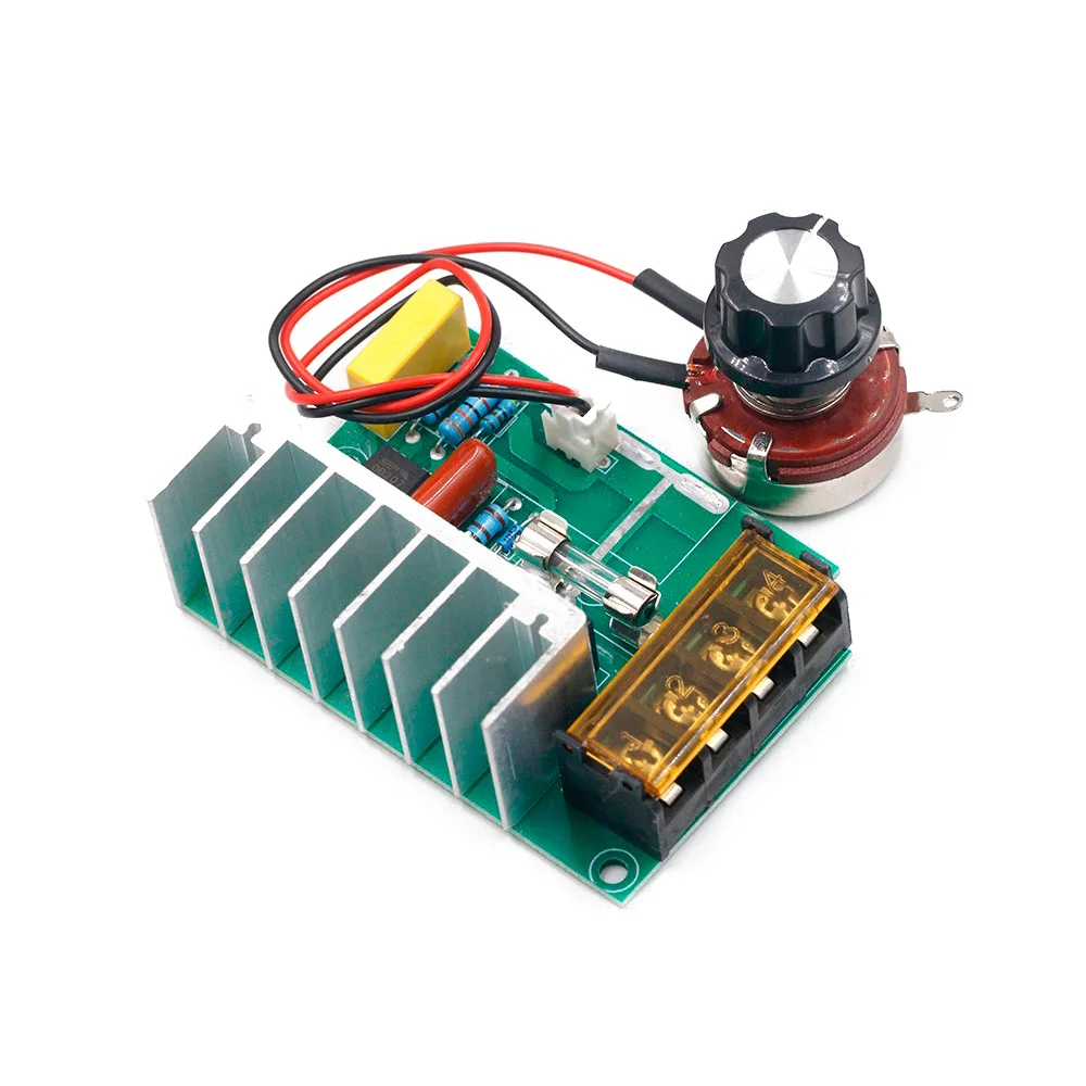 4000W High Power Motor Speed Controller 0-220V SCR Electric Voltage Regulator Dimmer Speed Controller with Temperature Insurance