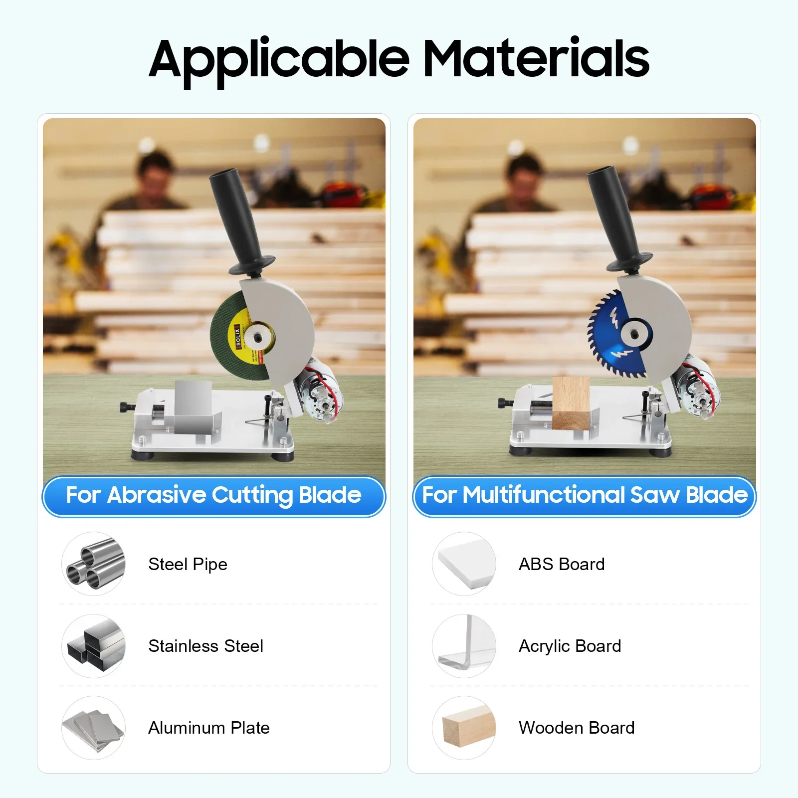 Multifunction Mini Table Saw Portable Tabletop Saw 96W Manual Chop Saw Household Tools 9000RPM Wood Metal Cutting Machine