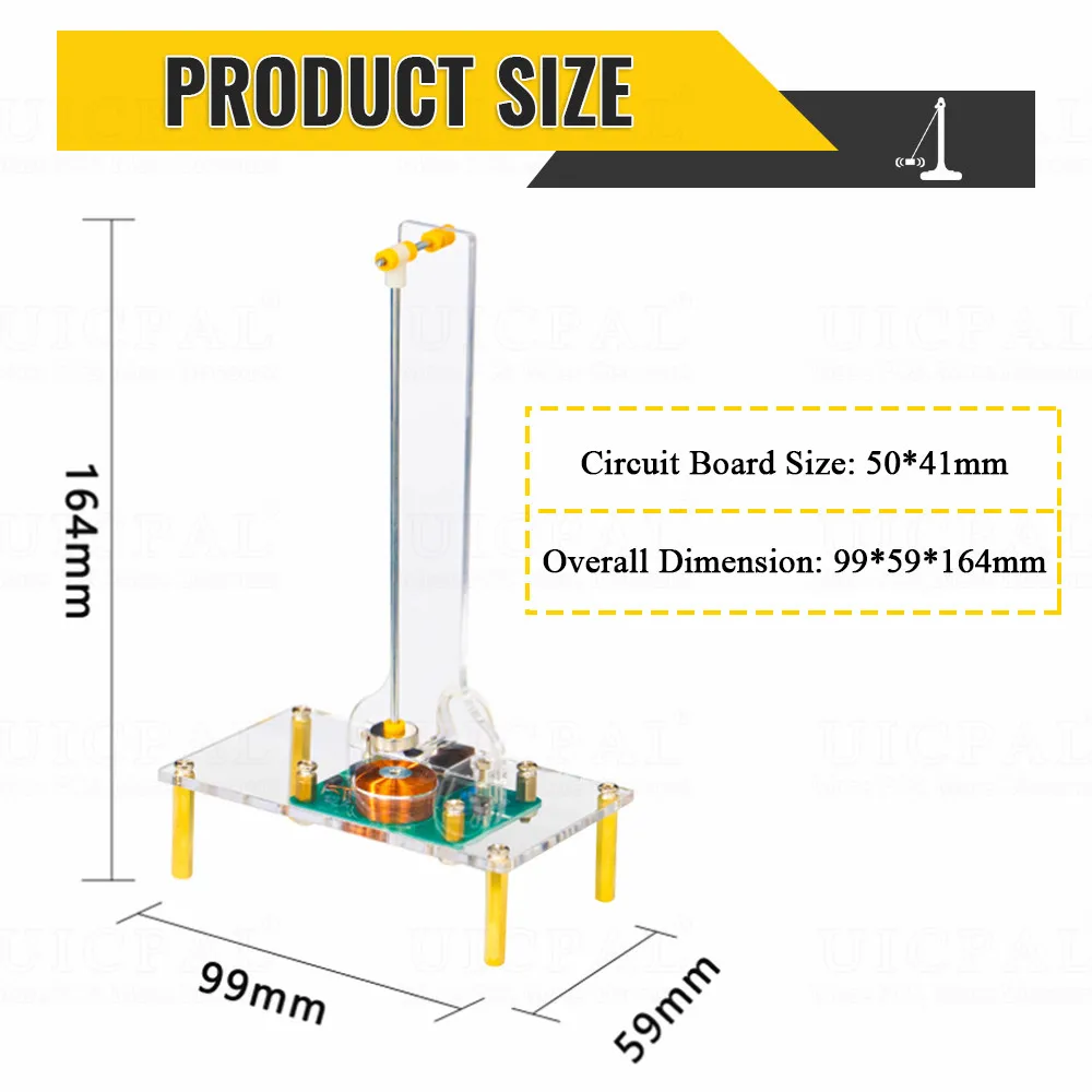 DIY Electromagnetic Swing Experimental Electronic Kit 5V Power Supply with LED Flashing Sensing DIY Electronic Kit Soldering Pro