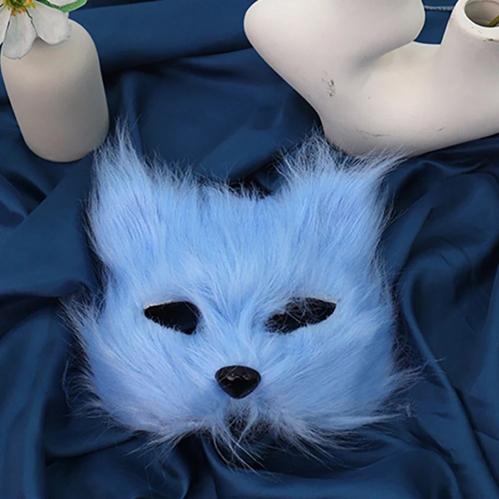 ฮาโลวีนสัตว์คอสเพลย์รูปสุนัขจิ้งจอกครึ่งหน้าหน้ากากตาแมวน่ารักสัตว์หน้ากากคริสต์มาสปาร์ตี้คาร์นิวัลบทบาทเล่นเครื่องแต่งกายอุปกรณ์ประกอบฉาก