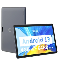 PRITOM 10.1 Inch Tablet PC Android 13 64 GB Quad Core Touch Screen WiFi with SIM Slot Support 3G Phone Call