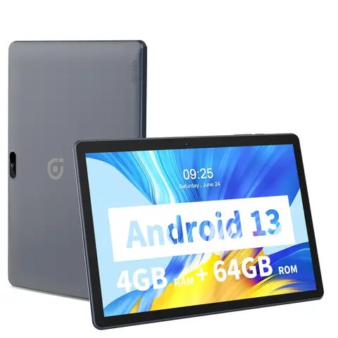 PRITOM 10.1 Inch Tablet PC Android 13 64 GB Quad Core Touch Screen WiFi with SIM Slot Support 3G Phone Call
