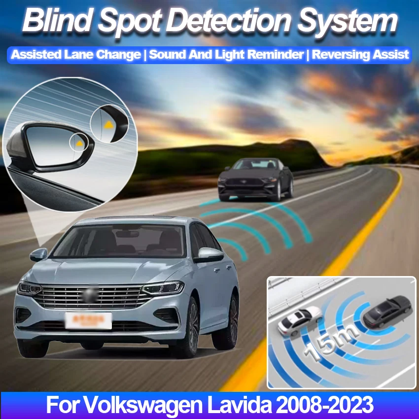 Car Blind Spot Detection System BSD BSA BSM Car Sensors Drive Rear Mirror Monitoring For Volkswagen Lavida 2008-2023