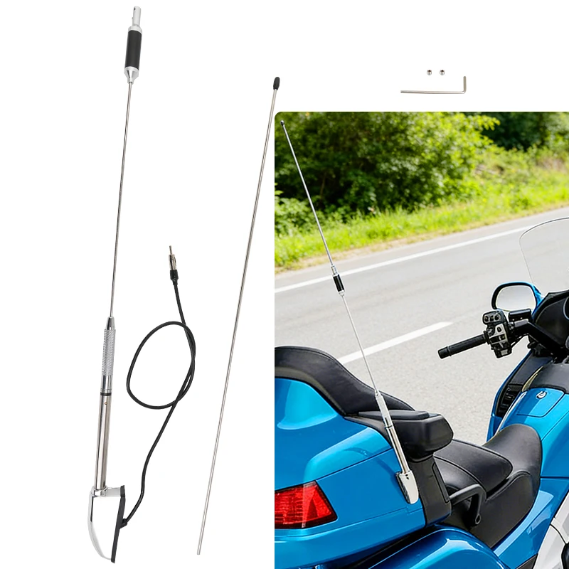 Motorcycle Antenna Radio Kit Audio Comfort Navi For Honda Glodwing Gl1800 GL1500 2001-2017