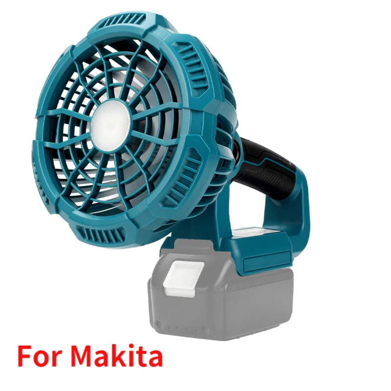 

Portable Cordless Fan Light Working Lamp 3300RPM Portable Camping Fan Outdoor Fan With USB Output For Makita 18v Battery