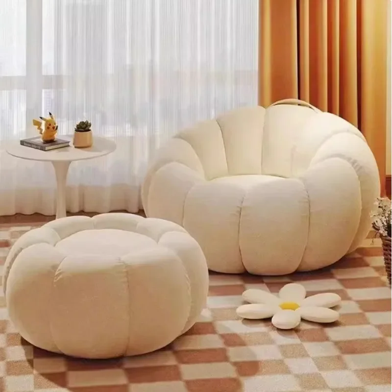 Lazy Balcony Leisure Sleep Living Room Modern Easy Chair Small Sofa With Stool Bedroom Furniture