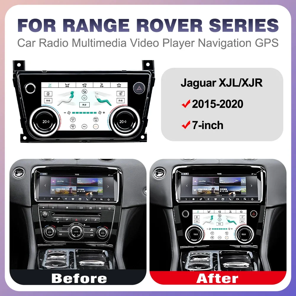 7inch  AC Panel Display Touch LCD Screen For Jaguar XJ XJL XJR 2010-2019 Air Condition Control Stereo Climate Board