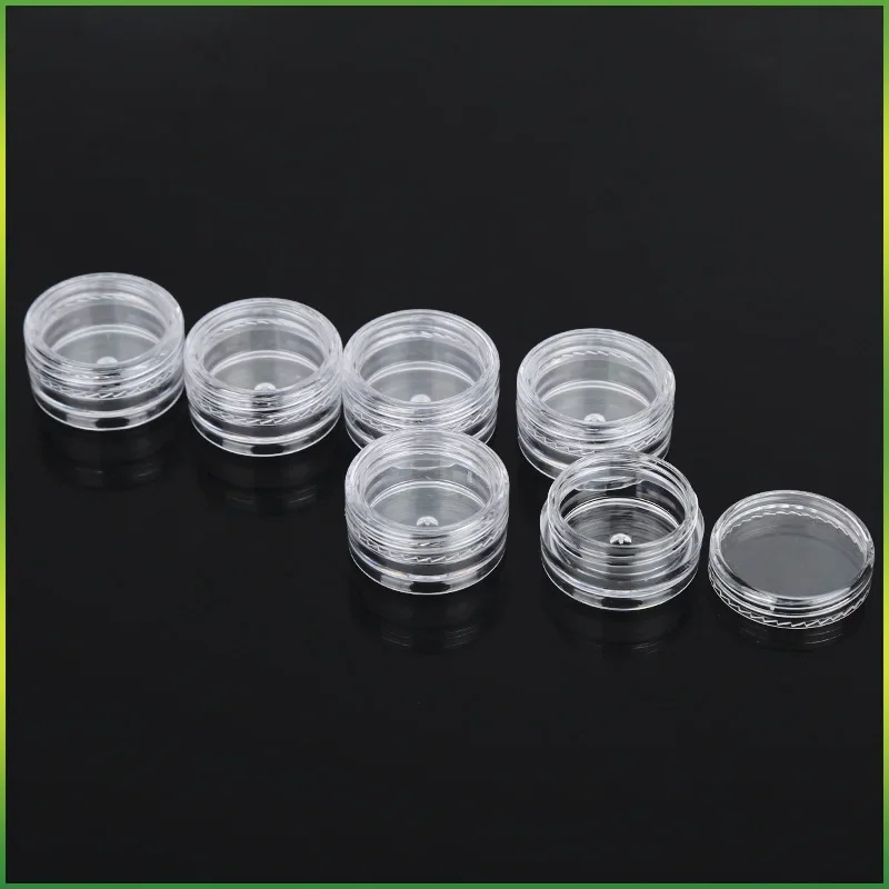 

30pcs Plastic Makeup Organizer Boxes Clear Jewelry Bead Storage Box Portable Small Round Shape Cosmetic Container Jars