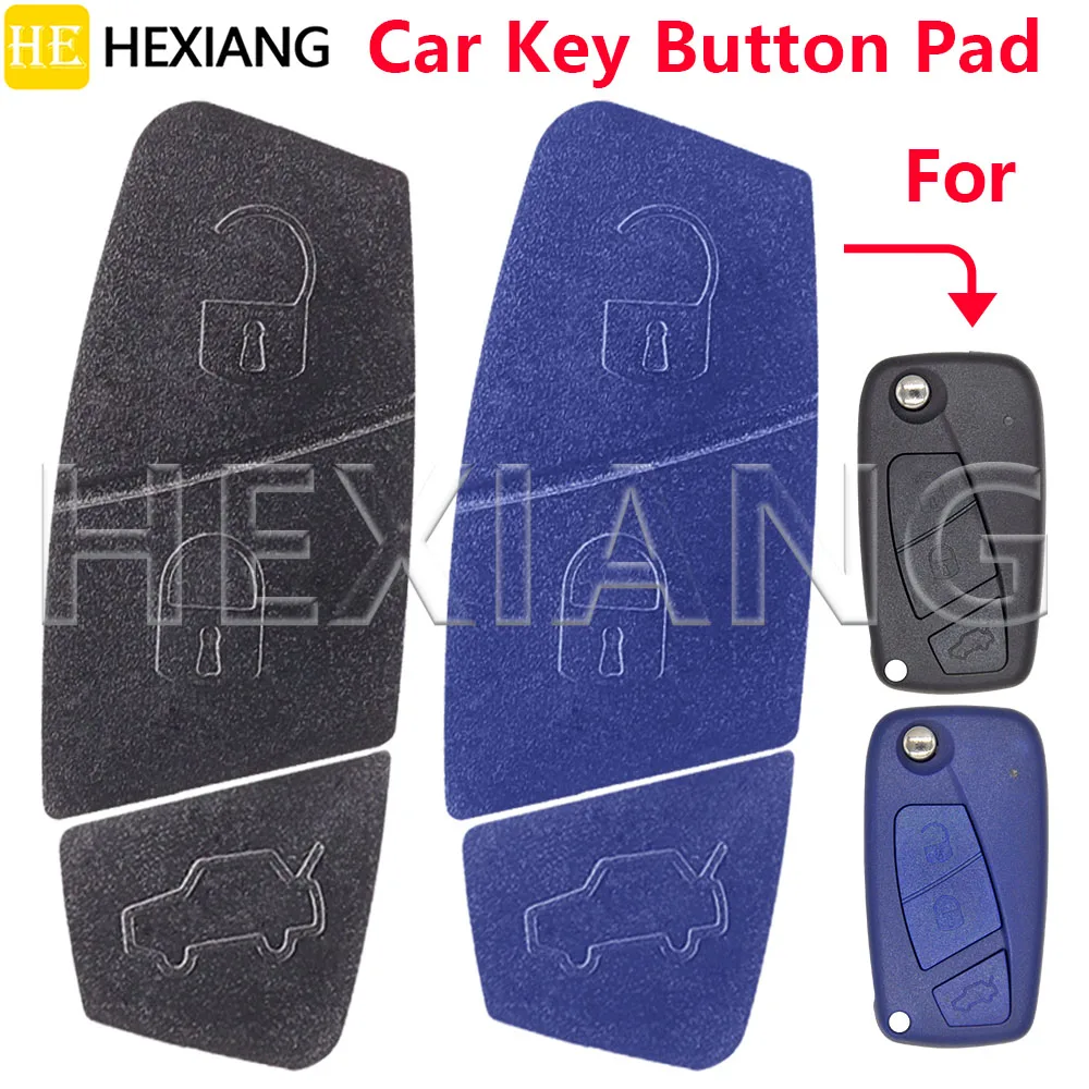 

HE Silicone Car Key Button Pad For Fiat 500 Ducato Doblo Bravo 500 Liena Stilo Panda Idea Punto Minibus Peugeot Citroen