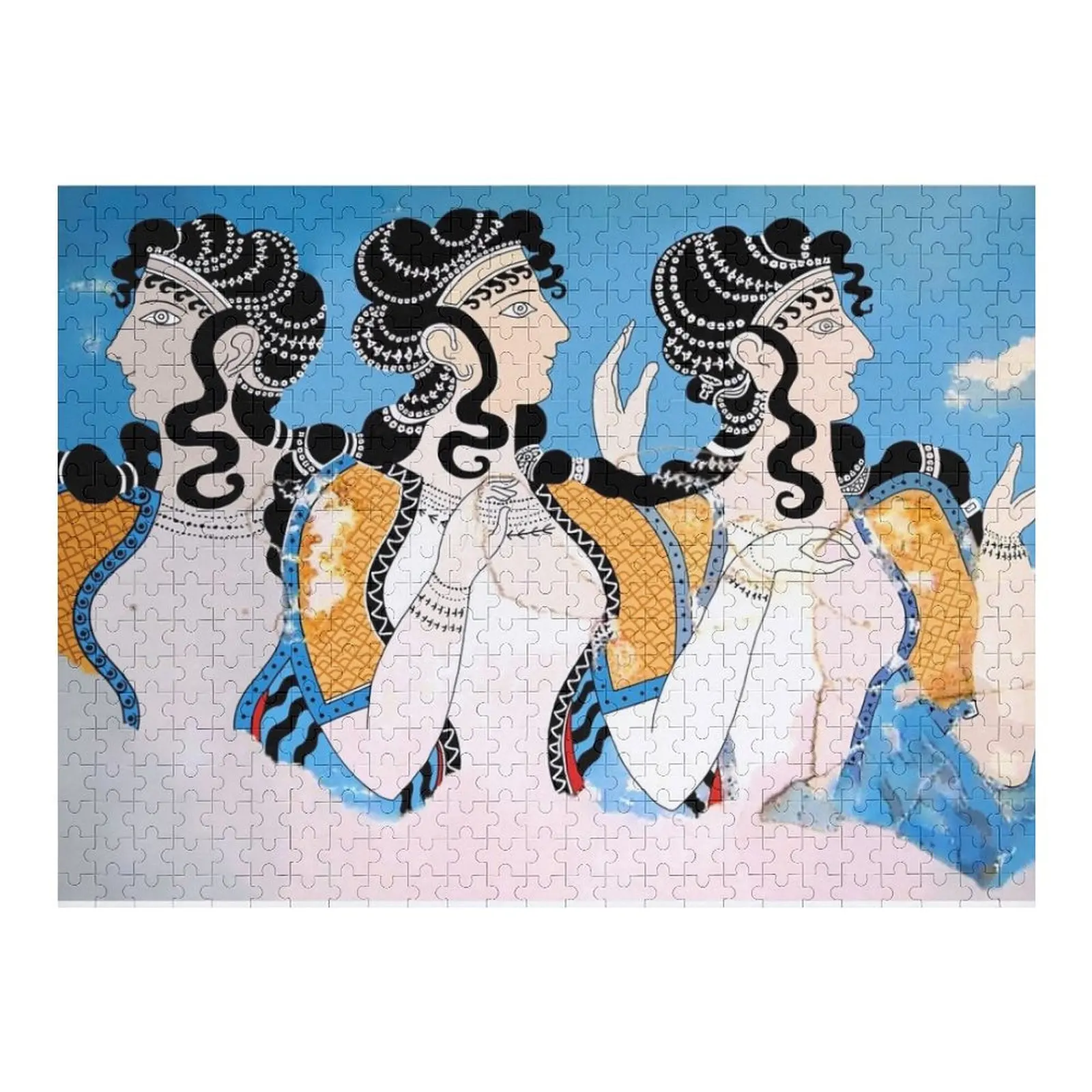 

Minoan Ladies in Blue Fresco Art Jigsaw Puzzle Photo Personalized Gifts Christmas Toys Wooden Jigsaws For Adults Puzzle
