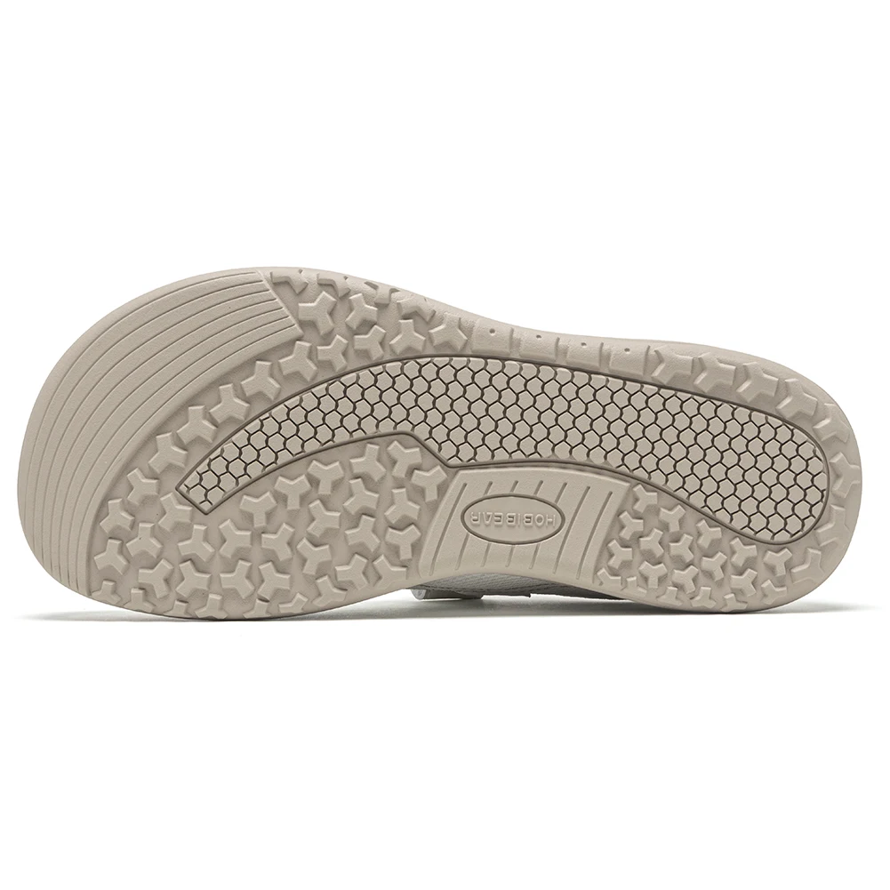 HOBIBEAR Breitpassform Kinderschuhe Barfuß-Sneaker mit Klettverschluss Kunstleder Mesh Leichte Zero-Drop Laufschuhe – Detail 10