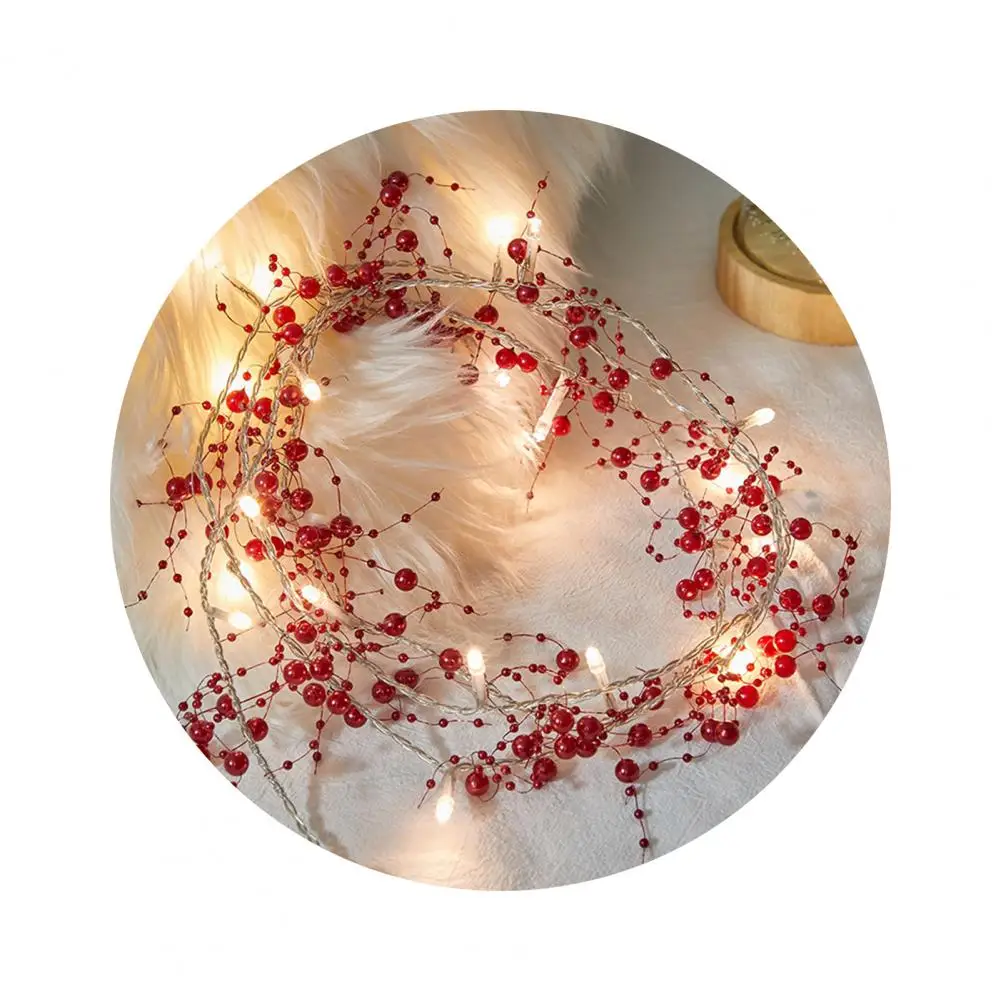 Stringa di natale luce decorativa ad alta luminosità accattivante pigna di natale filo di rame luce fata per albero di natale