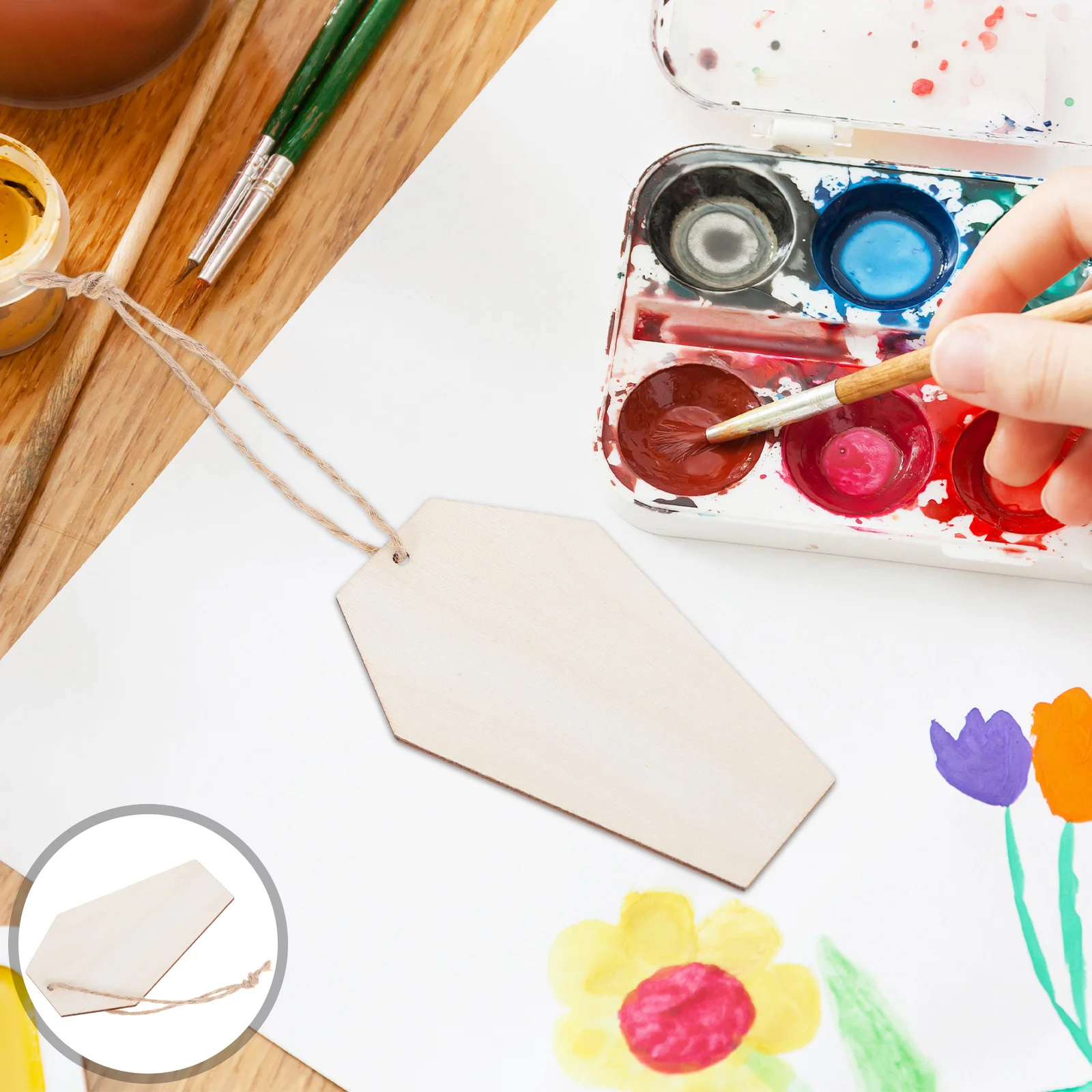 

30Pcs Tombstone Shape Wooden Slices Blank Wood Cutouts Paintable Wooden Craft Pieces DIY Halloween Ornaments Cemetery Ornaments