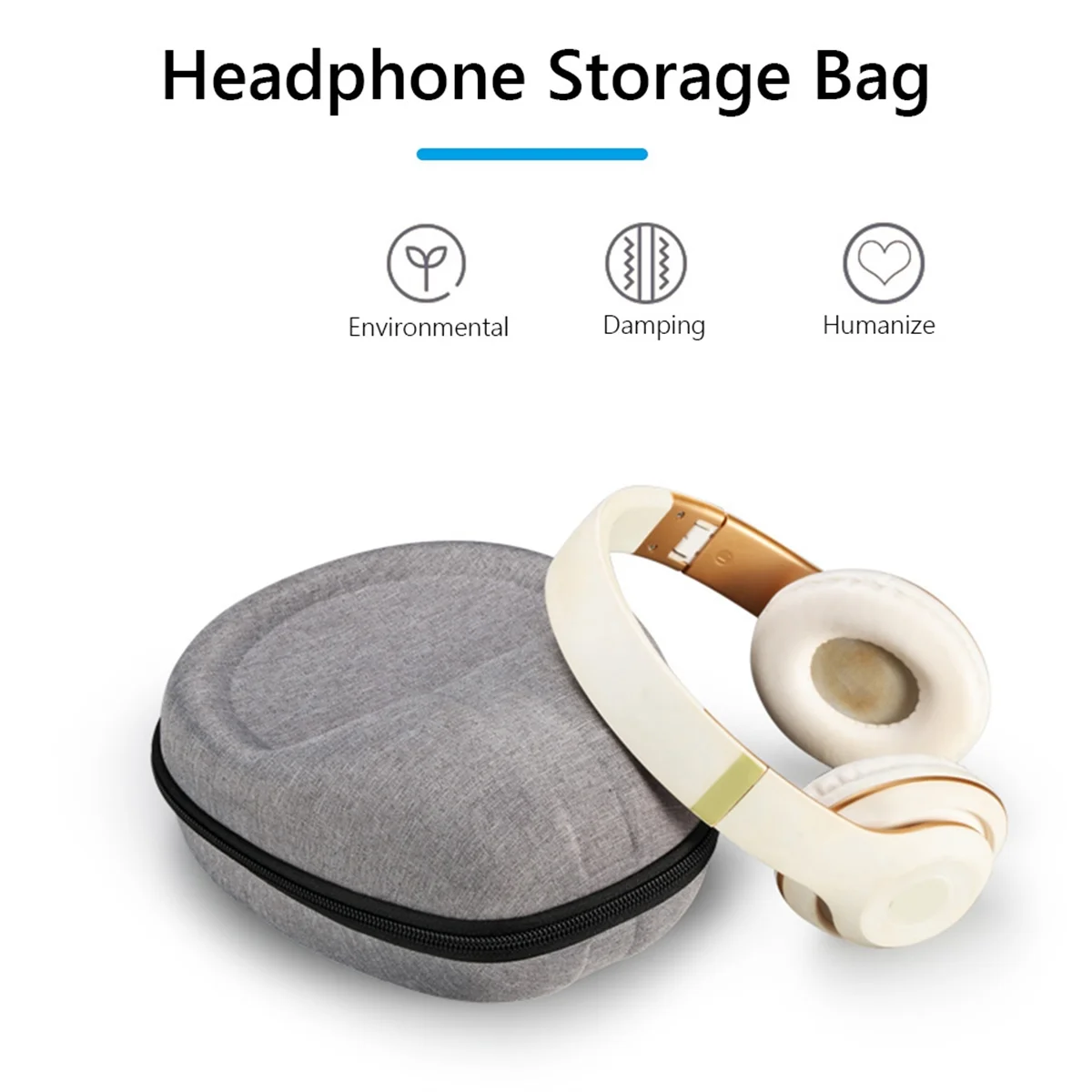 Hard EVA Travel Carrying Case Bluetooth Headset Storage Bag Cover for WH-CH720N WH-CH520N WH-1000XM4 Headphone(B)