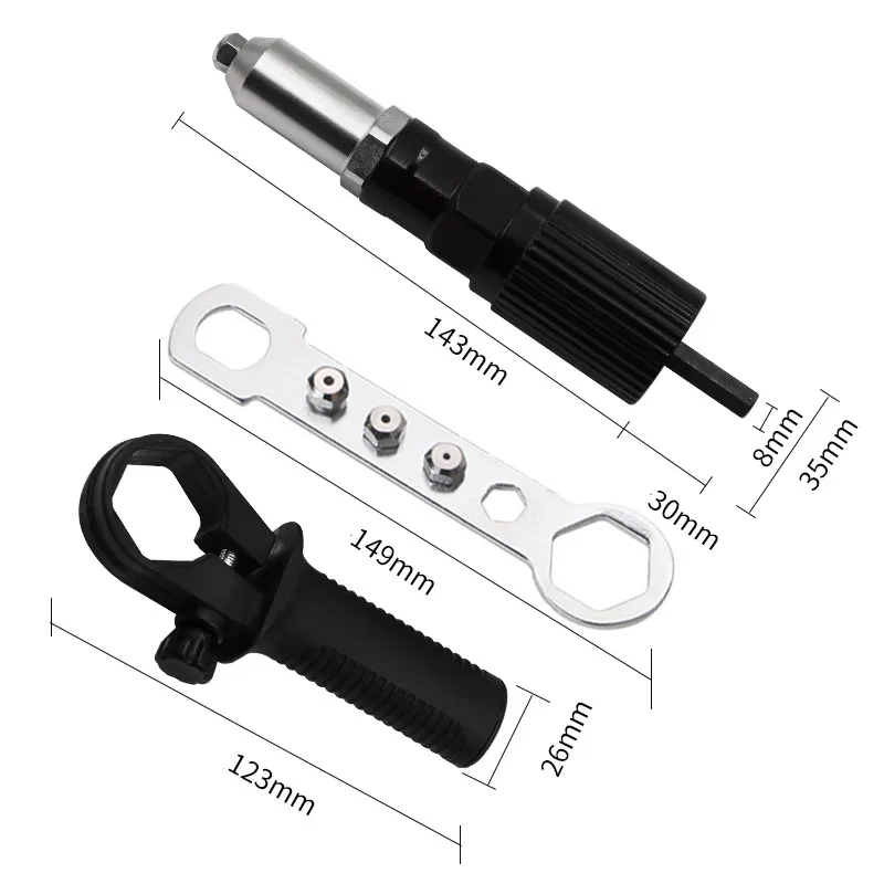 Professional Electric Rivet Nut Gun Machine Core Pull Accessories Cordless Riveting Gun Drill Adapter  Insert Nut Tools