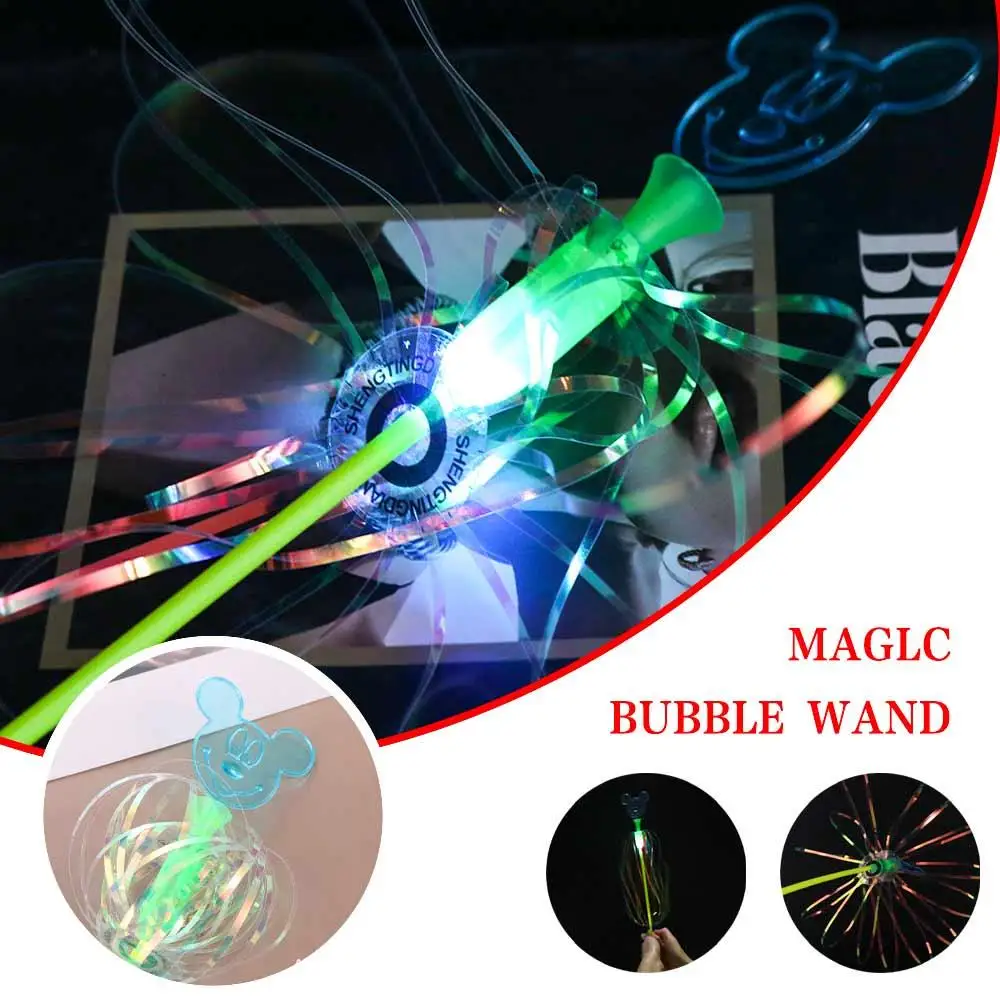 Puntelli Cosplay per feste Bastone incoraggiante per bambini Bastone magico arcobaleno Bastone luminoso Giocattolo Bastone luminoso magico Bastone da fata magica a LED