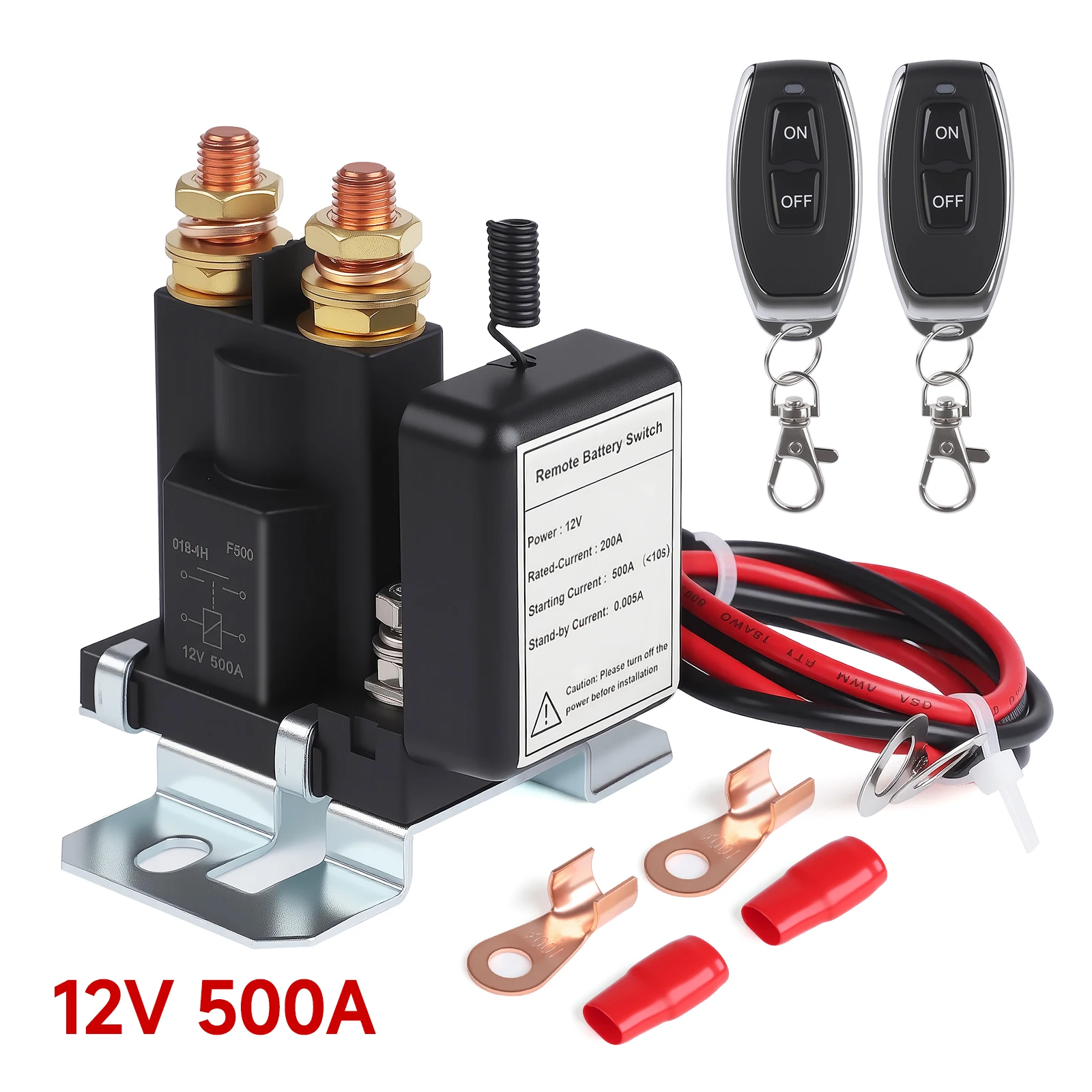 

Short Current 500Amp Battery Isolator Disconnect Kill Switch For Car Truck 12V Wireless Anti-Theft Prevent Battery Drain