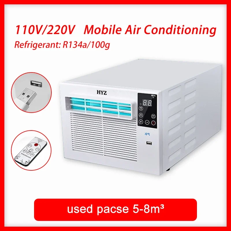 Portable Mobile Air Conditioning Dehumidification Desktop Mini Cooling and Heating Machine Free Installation With Remote Control