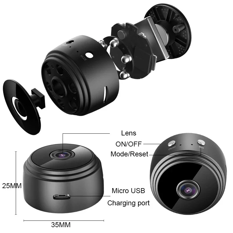 A9 WiFi Mini Camera Wireless Video Recorder Security Protection Camera Smart Home Monitoring Camera For Infants And Pets
